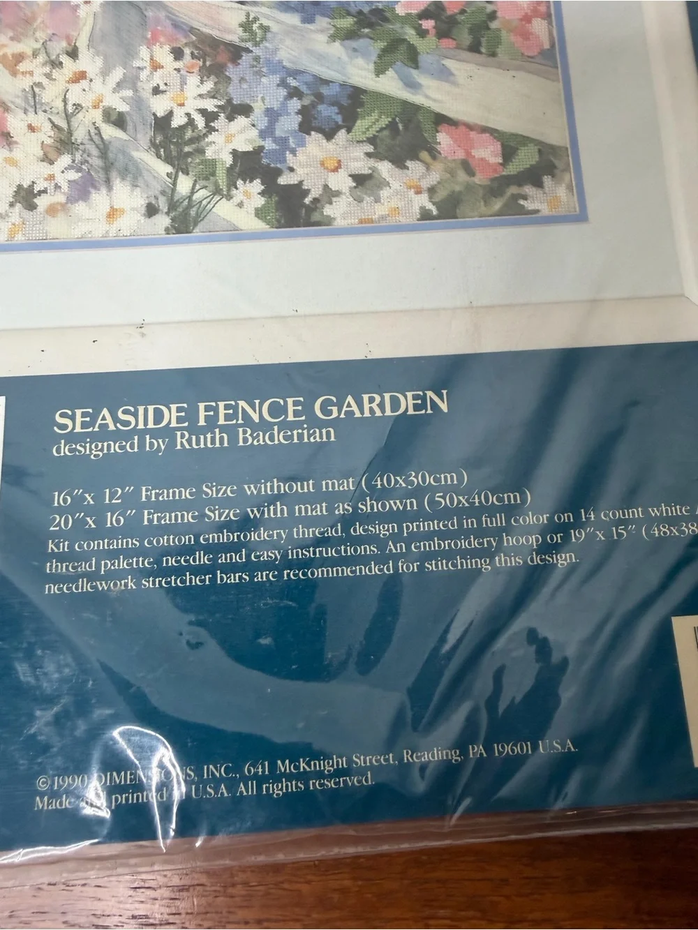 Sunset No Count Cross Stitch Seaside Fence Garden Floral 13902 NEW Coastal
